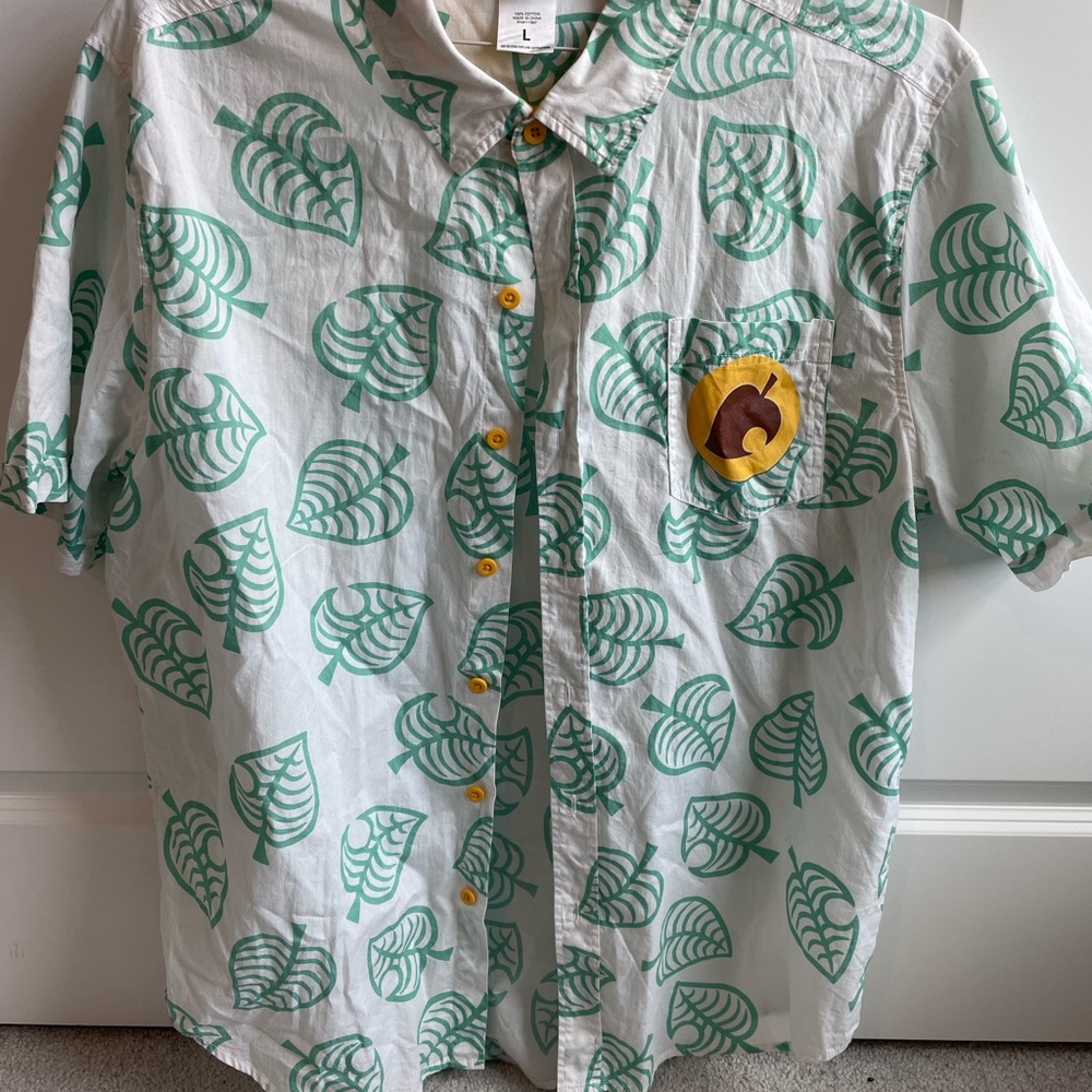 Animal Crossing Teal and White Men's Shirt